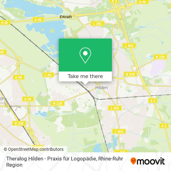 Theralog Hilden - Praxis für Logopädie map