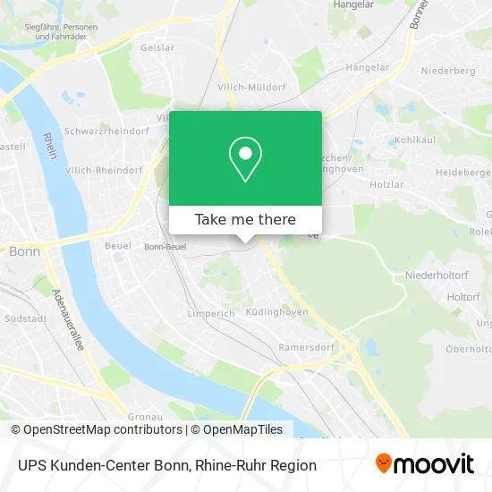 Карта UPS Kunden-Center Bonn