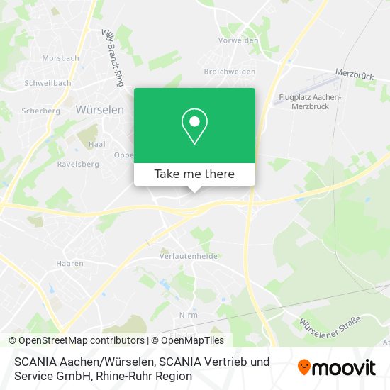 SCANIA Aachen / Würselen, SCANIA Vertrieb und Service GmbH map