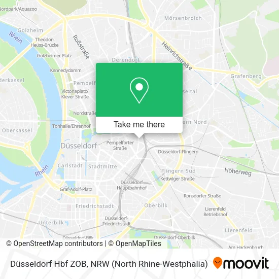 Düsseldorf Hbf ZOB map