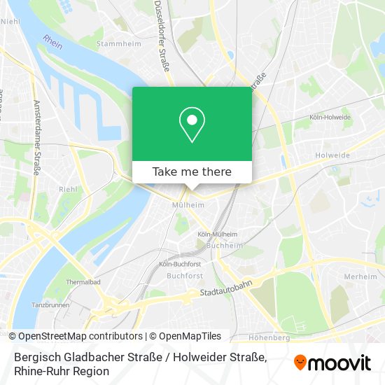 Карта Bergisch Gladbacher Straße / Holweider Straße