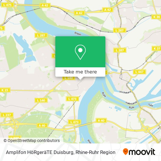 Amplifon HöRgeräTE Duisburg map