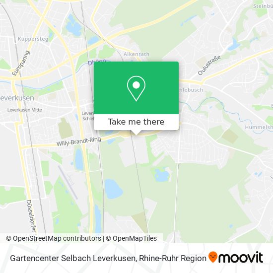 Карта Gartencenter Selbach Leverkusen
