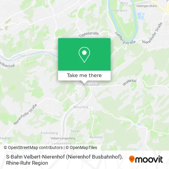 Карта S-Bahn Velbert-Nierenhof (Nierenhof Busbahnhof)