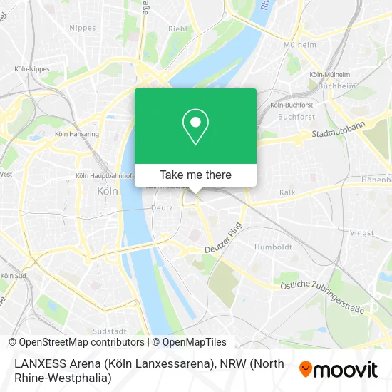 Карта LANXESS Arena (Köln Lanxessarena)