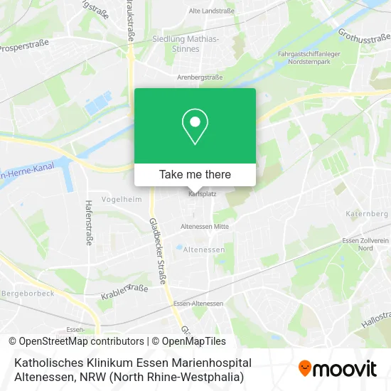 Карта Katholisches Klinikum Essen Marienhospital Altenessen