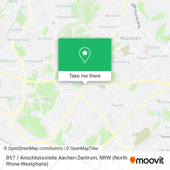 Карта B57 / Anschlussstelle Aachen-Zentrum