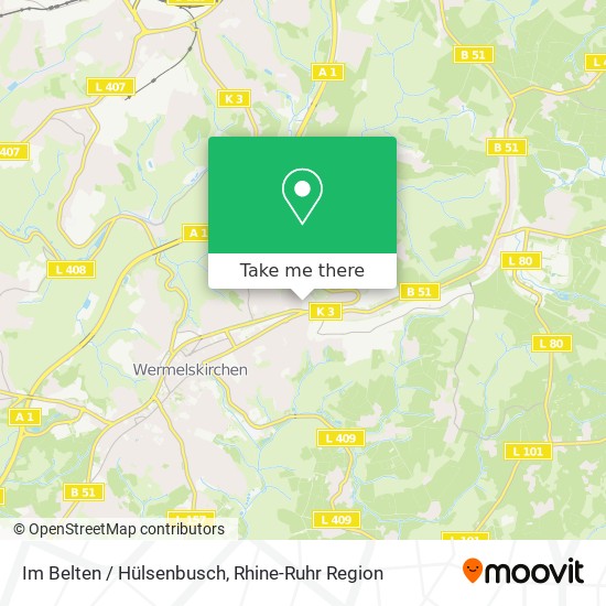 Im Belten / Hülsenbusch map