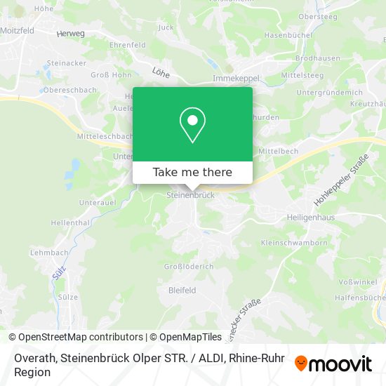 Overath, Steinenbrück Olper STR. / ALDI map