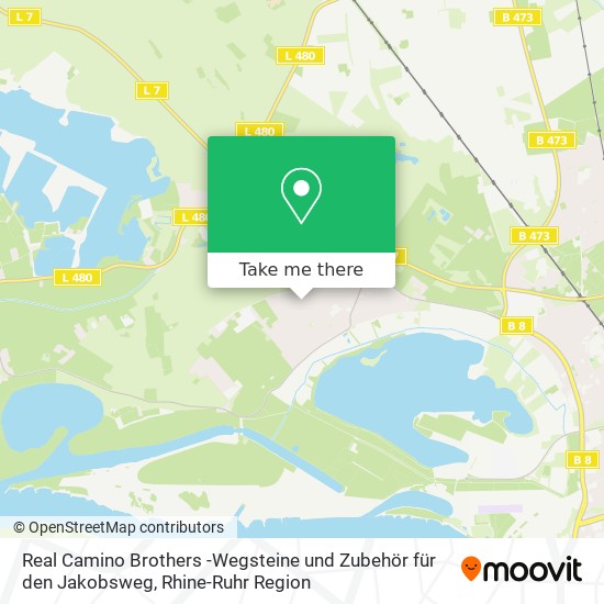 Real Camino Brothers -Wegsteine und Zubehör für den Jakobsweg map