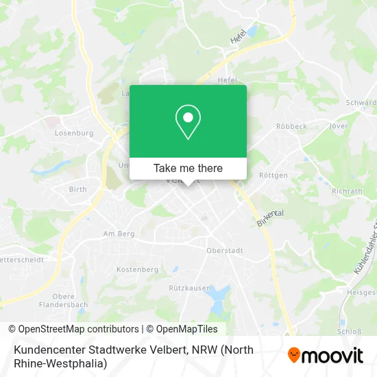 Kundencenter Stadtwerke Velbert map