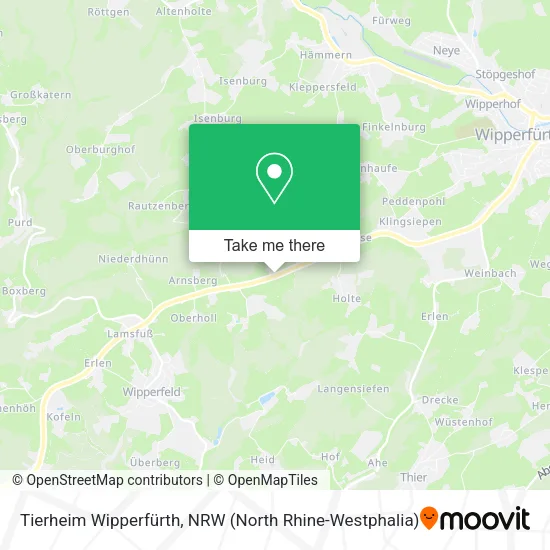 Карта Tierheim Wipperfürth