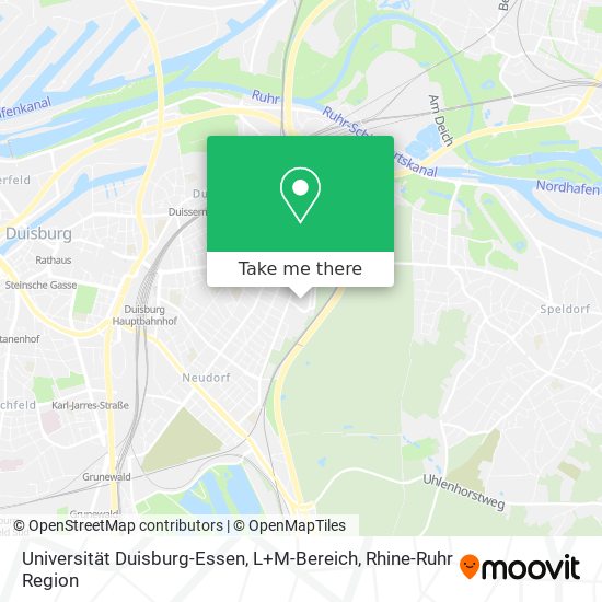 Universität Duisburg-Essen, L+M-Bereich map