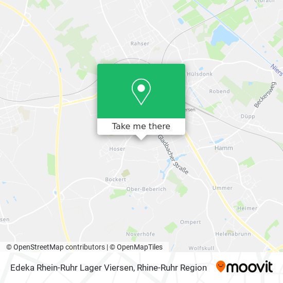 Edeka Rhein-Ruhr Lager Viersen map