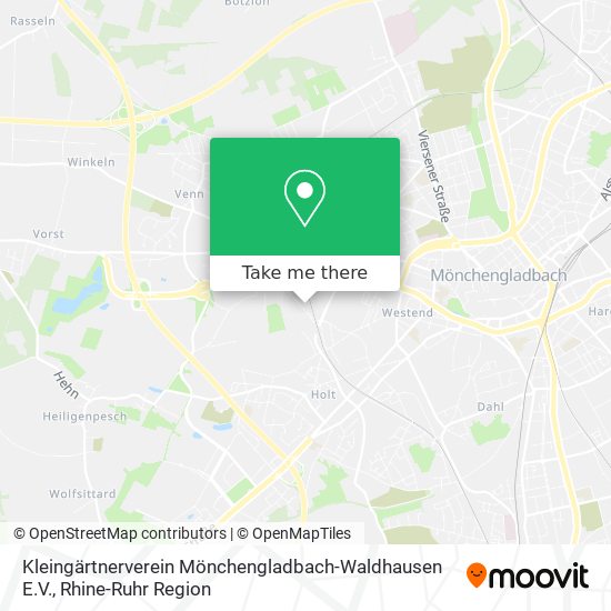 Карта Kleingärtnerverein Mönchengladbach-Waldhausen E.V.