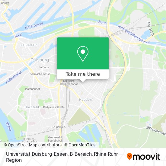 Universität Duisburg-Essen, B-Bereich map