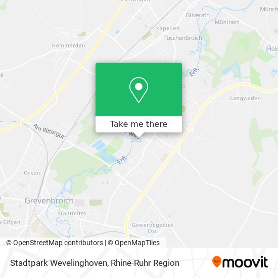 Stadtpark Wevelinghoven map