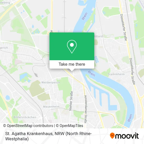 St. Agatha Krankenhaus map