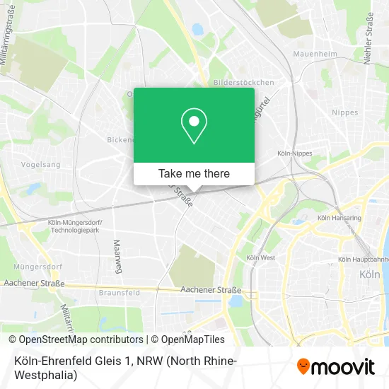 Карта Köln-Ehrenfeld Gleis 1