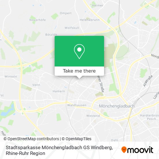 Stadtsparkasse Mönchengladbach GS Windberg map