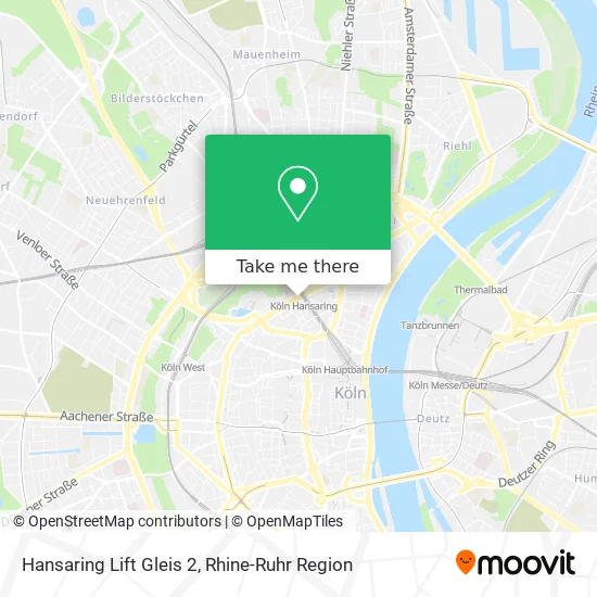 Карта Hansaring Lift Gleis 2