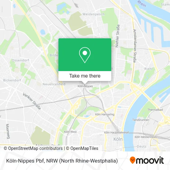 Карта Köln-Nippes Pbf