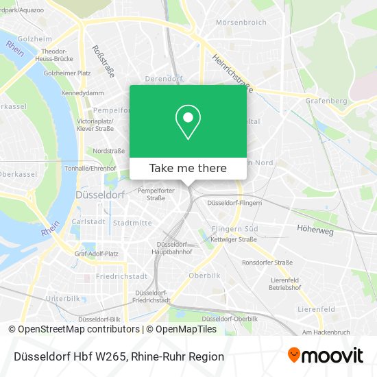 Düsseldorf Hbf W265 map