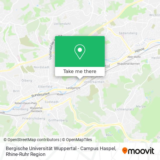 Bergische Universität Wuppertal - Campus Haspel map