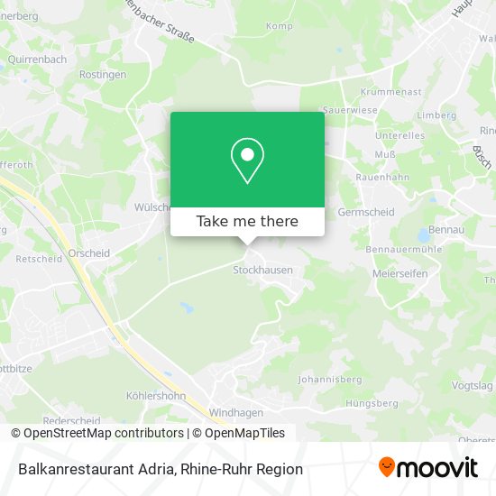 Balkanrestaurant Adria map