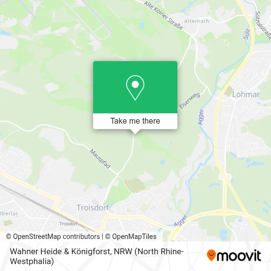 Wahner Heide & Königforst map