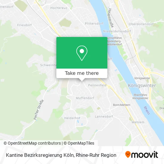 Карта Kantine Bezirksregierung Köln
