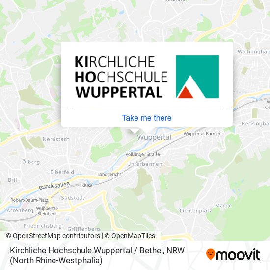 Карта Kirchliche Hochschule Wuppertal / Bethel