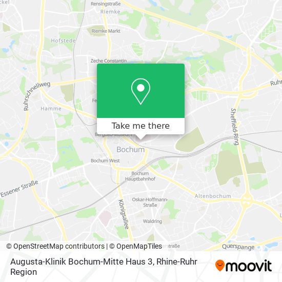 Augusta-Klinik Bochum-Mitte Haus 3 map