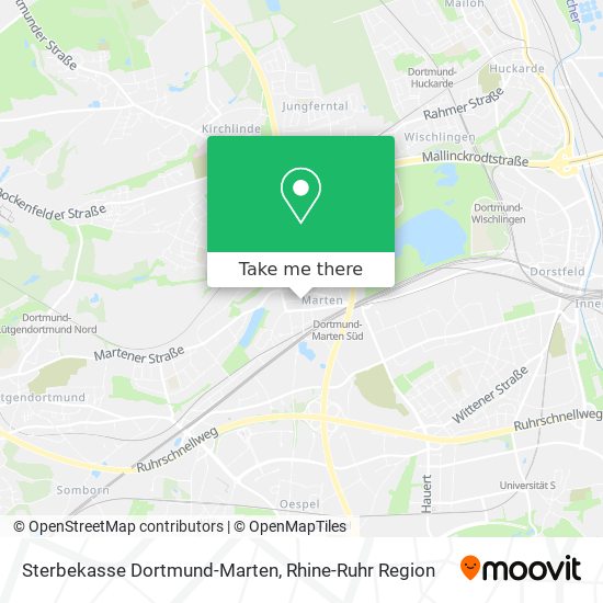 Sterbekasse Dortmund-Marten map