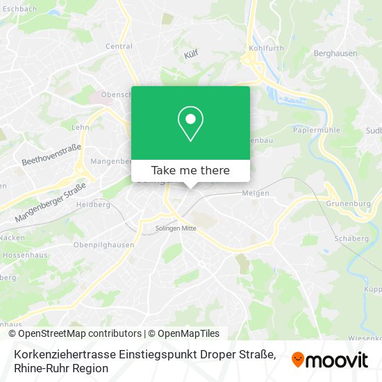 Korkenziehertrasse Einstiegspunkt Droper Straße map