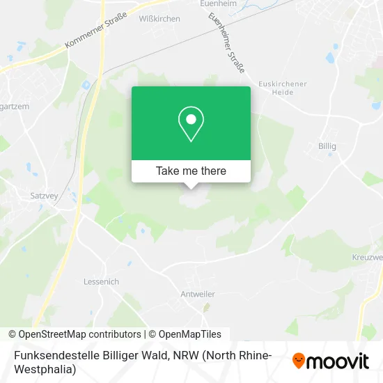 Карта Funksendestelle Billiger Wald