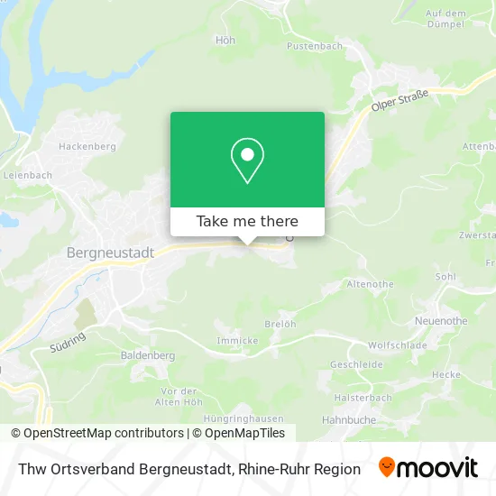 Карта Thw Ortsverband Bergneustadt