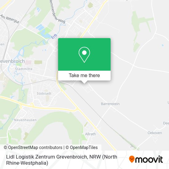 Карта Lidl Logistik Zentrum Grevenbroich