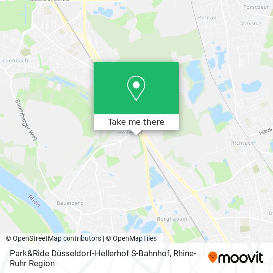 Карта Park&Ride Düsseldorf-Hellerhof S-Bahnhof