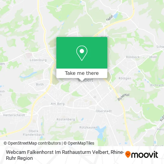 Карта Webcam Falkenhorst Im Rathausturm Velbert