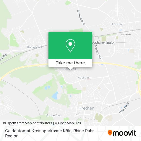 Карта Geldautomat Kreissparkasse Köln