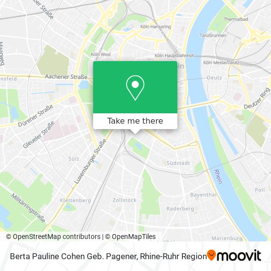 Berta Pauline Cohen Geb. Pagener map