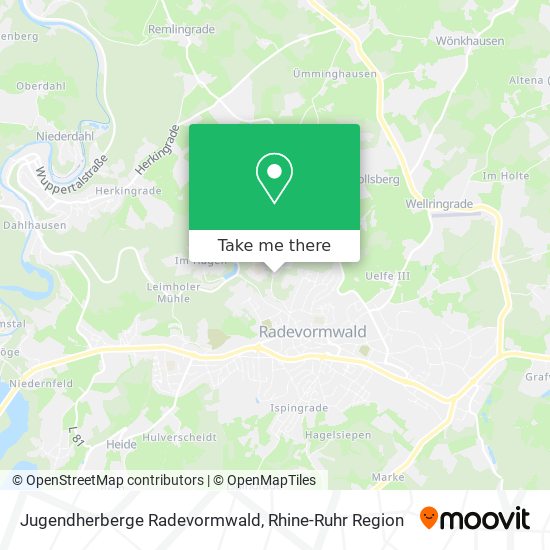 Карта Jugendherberge Radevormwald