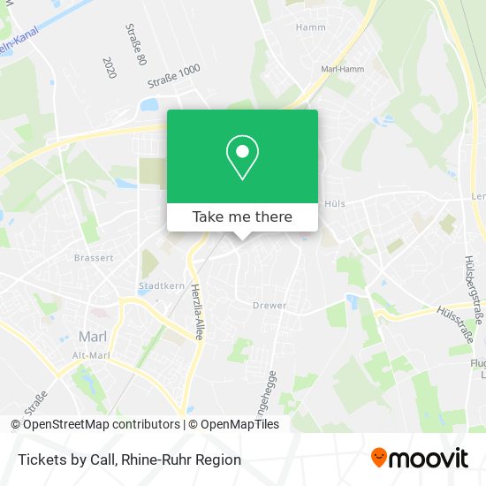 Tickets by Call map