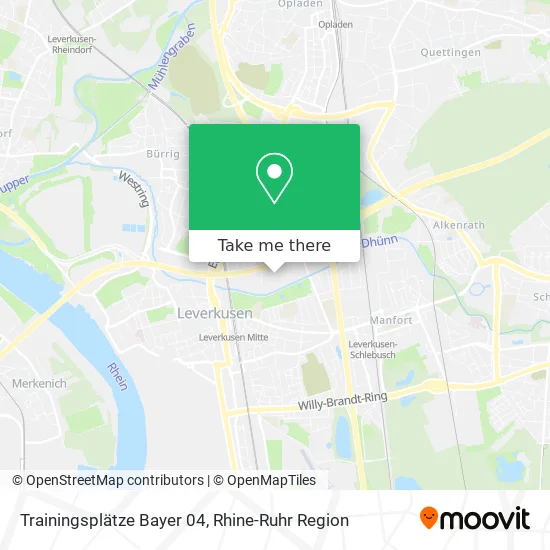 Карта Trainingsplätze Bayer 04