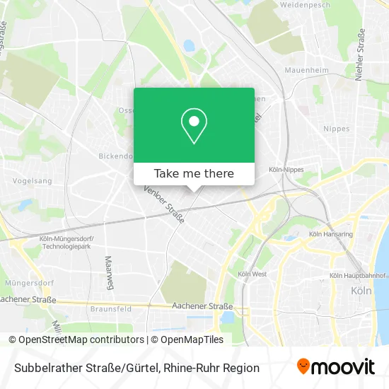 Subbelrather Straße/Gürtel map