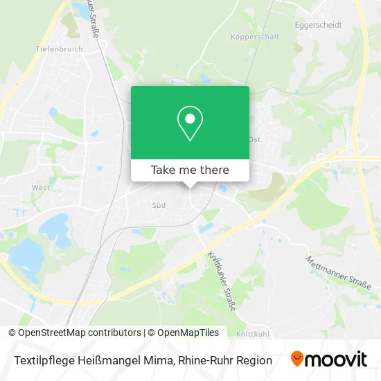 Карта Textilpflege Heißmangel Mima