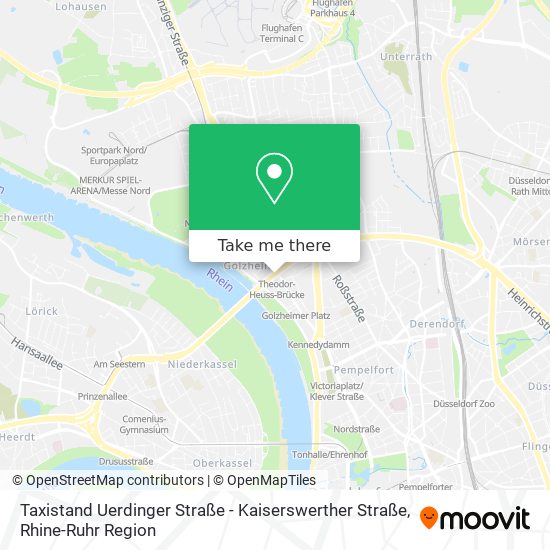 Taxistand Uerdinger Straße - Kaiserswerther Straße map