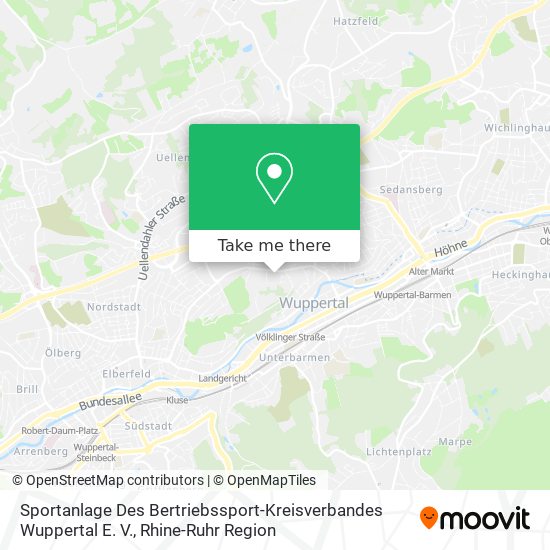 Карта Sportanlage Des Bertriebssport-Kreisverbandes Wuppertal E. V.