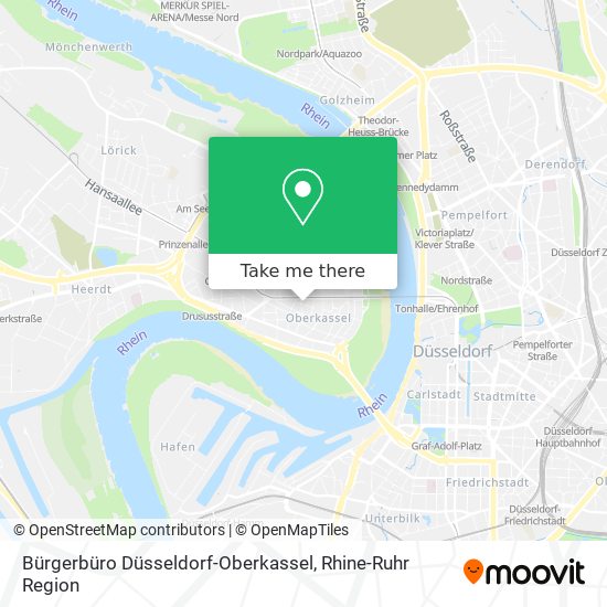 Bürgerbüro Düsseldorf-Oberkassel map